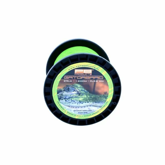 PB Products Gator Trenza 0.26mm 25lb 1200m Chartreuse 3 PB Products Gator Trenza 0.26mm 25lb 1200m Chartreuse