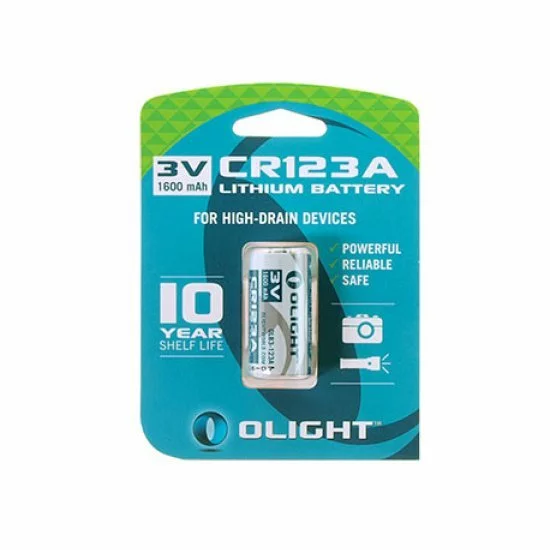 Batería De Litio Olight CR123A 3V 1600mAh 3 Batería De Litio Olight CR123A 3V 1600mAh